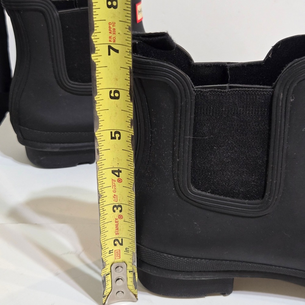 Hunter Original Chelsea Boots Womens 10 / 42 Black Matte Rubber Rain Boots 6" - Picture 7 of 8